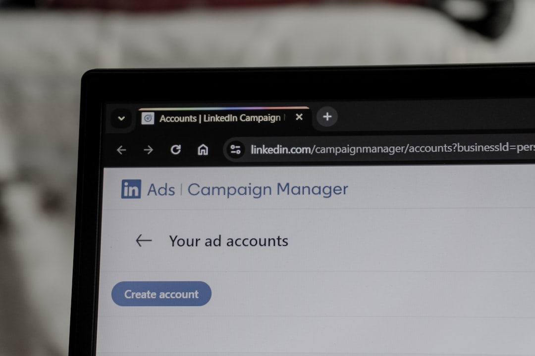 about-us-01 linkedin-ads-campaign-manager-interface-on-laptop-screen-ssgipwpjpde